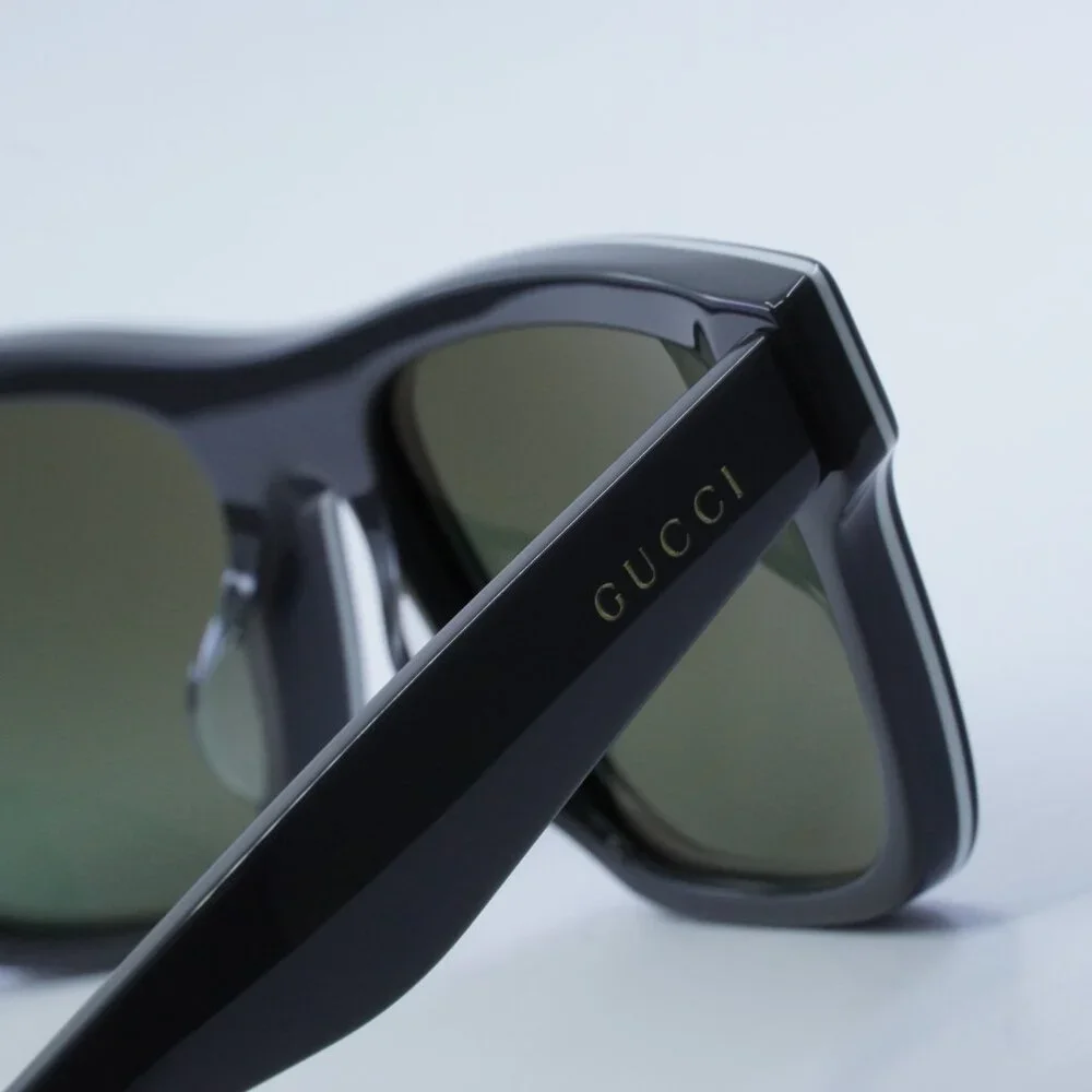 Gucci GG1618SA 003 Sunglasses Black/Grey Square Frame